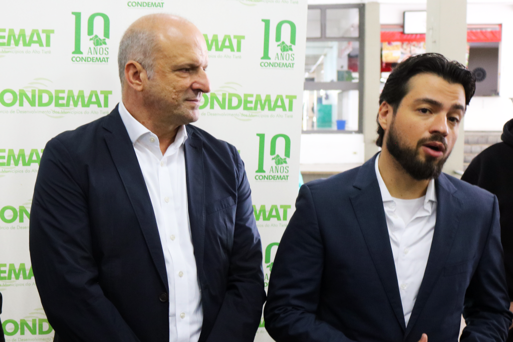 Secretário Estadual de Infraestrutura e Meio Ambiente, Fernando Chucre, e presidente do CONDEMAT, Guti.